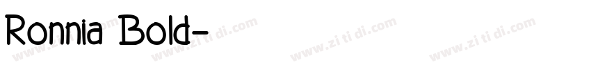 Ronnia Bold字体转换